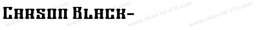 Carson Black字体转换